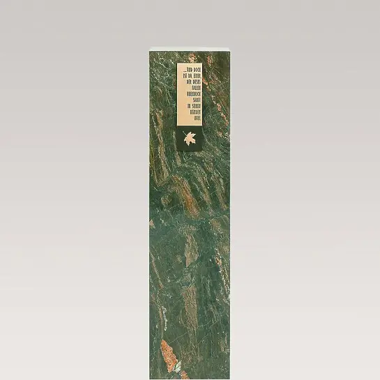 Tinzo – Grüner Marmor Grabstein Grün Doppelgrab mit Spruch