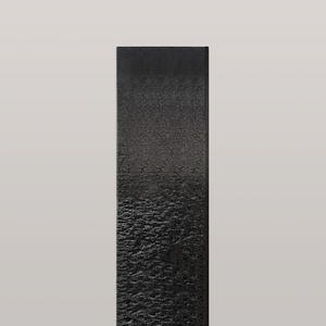 Auxerre Blanco Handwerkliche Granit Doppelgrabstein Stele in Schwarz