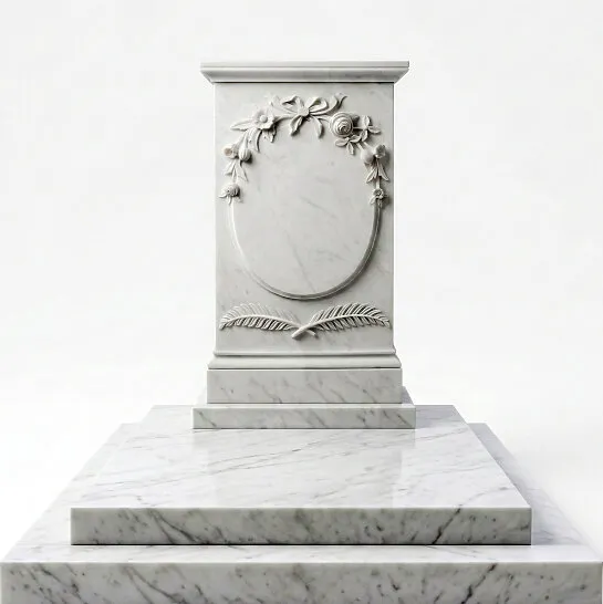 Klassischer Marmor Urnengrabstein - Fiorina (Detailansicht) 