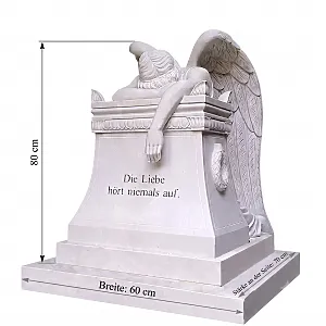Grabstein mit Abmessungen
