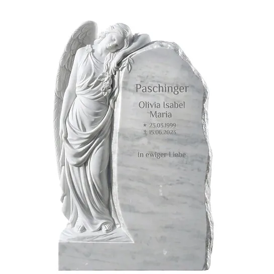 Philosopher : Granit Urnengrabstein mit Engel Clarissa (Schriftbeispiel 3 von 4)