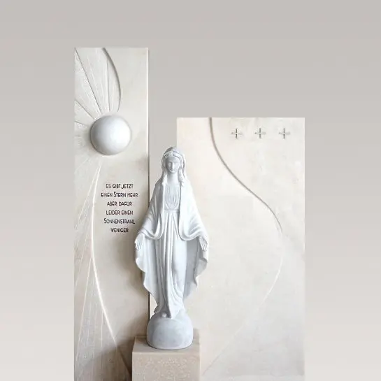 Dorano – Marmorgrabstein mit Madonna Statue