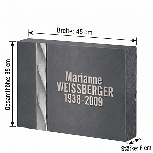 Grabstein mit Abmessungen