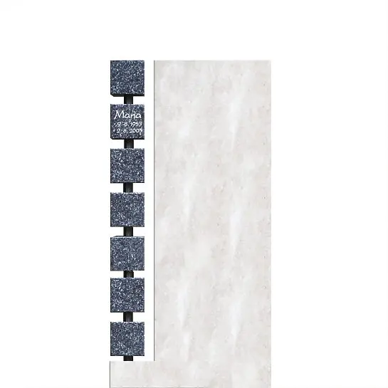 Chrysalis – Moderner Grabstein aus Kalkstein mit Granit Würfeln