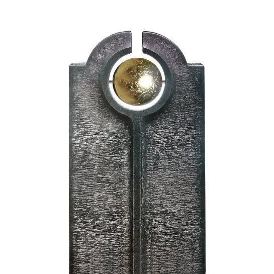 Novara Palla – Moderner Granit Einzelgrabstein mit Goldener Kugel