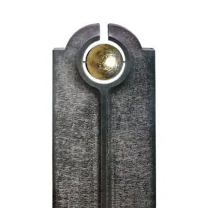 Novara Palla Moderner Granit Einzelgrabstein mit Goldener Kugel