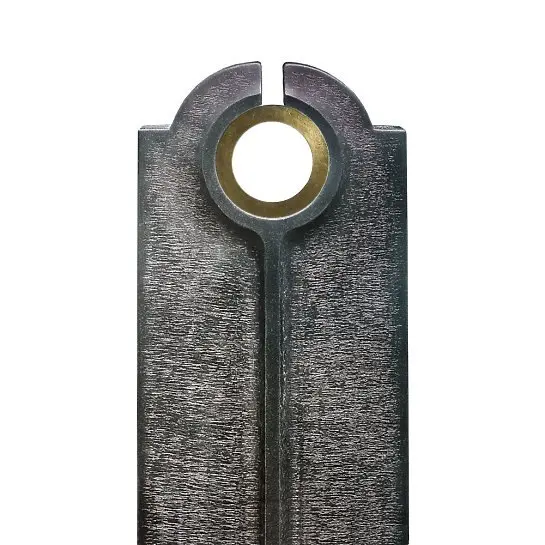 Novara Cherchio – Moderner Granit Urnengrabstein mit Bronze Ring