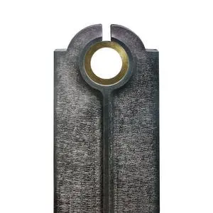 Novara Cherchio Moderner Granit Urnengrabstein mit Bronze Ring
