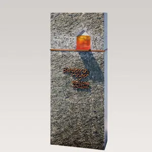 Domus Lumis Moderner Kindergrab Grabstein mit Granit, Bronze & Glas