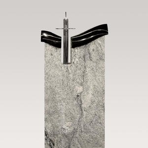 Saint Paul Modernes Design Grabmal aus Granit mit Edelstahl Kreuz