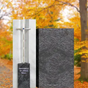 Filia Virgo Modernes Familiengrabmal Marmor & Granit Zweiteilig