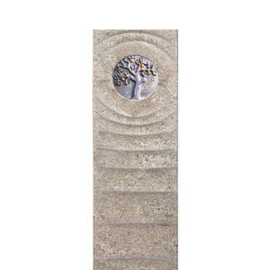 Levanto Albero Muschelkalk Urnengrabstein mit Lebensbaum Relief