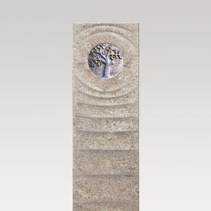Levanto Albero Muschelkalk Urnengrabstein mit Lebensbaum Relief