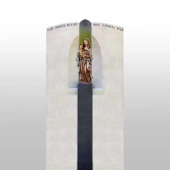 Madre Divina – Naturstein Grabstein Mutter Gottes Statue