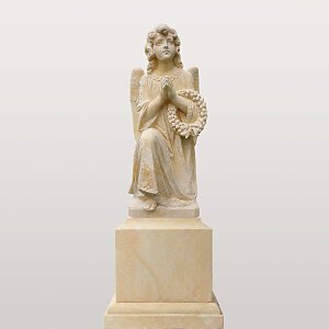 Kalina Nobile Romantischer Engelgrabstein nach antiker Vorlage aus Sandstein - Doppelgrab