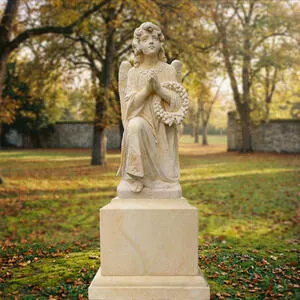 Kalina Nobile Romantischer Engelgrabstein nach antiker Vorlage aus Sandstein - Einzelgrab
