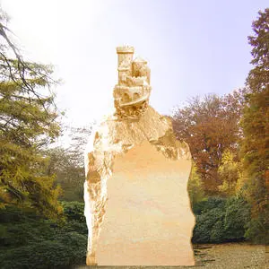 König Drosselbart Kindergrabstein mit Ritterburg