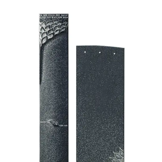 Genera – Schönes Doppelgrabmal Zweiteilig Granit Schwarz