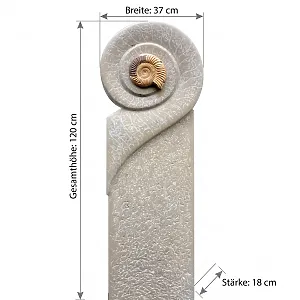 Grabstein mit Abmessungen