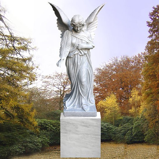 Urnengrab Grab Engel aus Marmor • Stilvolle-Grabsteine.de