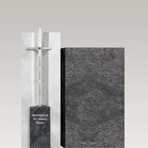Filia Virgo Urnengrabmal Modern Granit & Marmor mit Kreuz