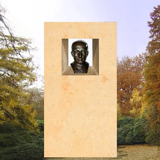 Imago – Grabdenkmal mit Bronze Büste