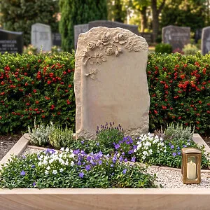 Grabstein mit Abmessungen