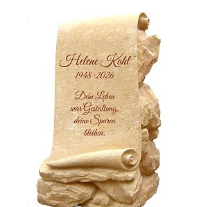 Grabstein mit Inschrift