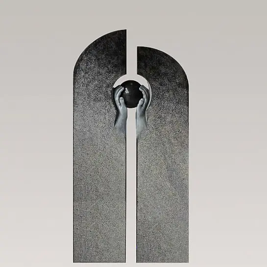 Tenentas – Urnengrabstein Modern mit Granit Kugel