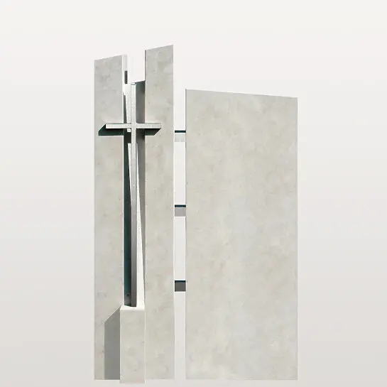 Artema – Urnengrabstein Modern mit Metall Kreuz