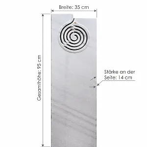 Grabstein mit Abmessungen
