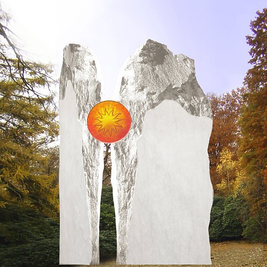 Majestroso – Zweiteiliges Grabmal mit Sonnenglas