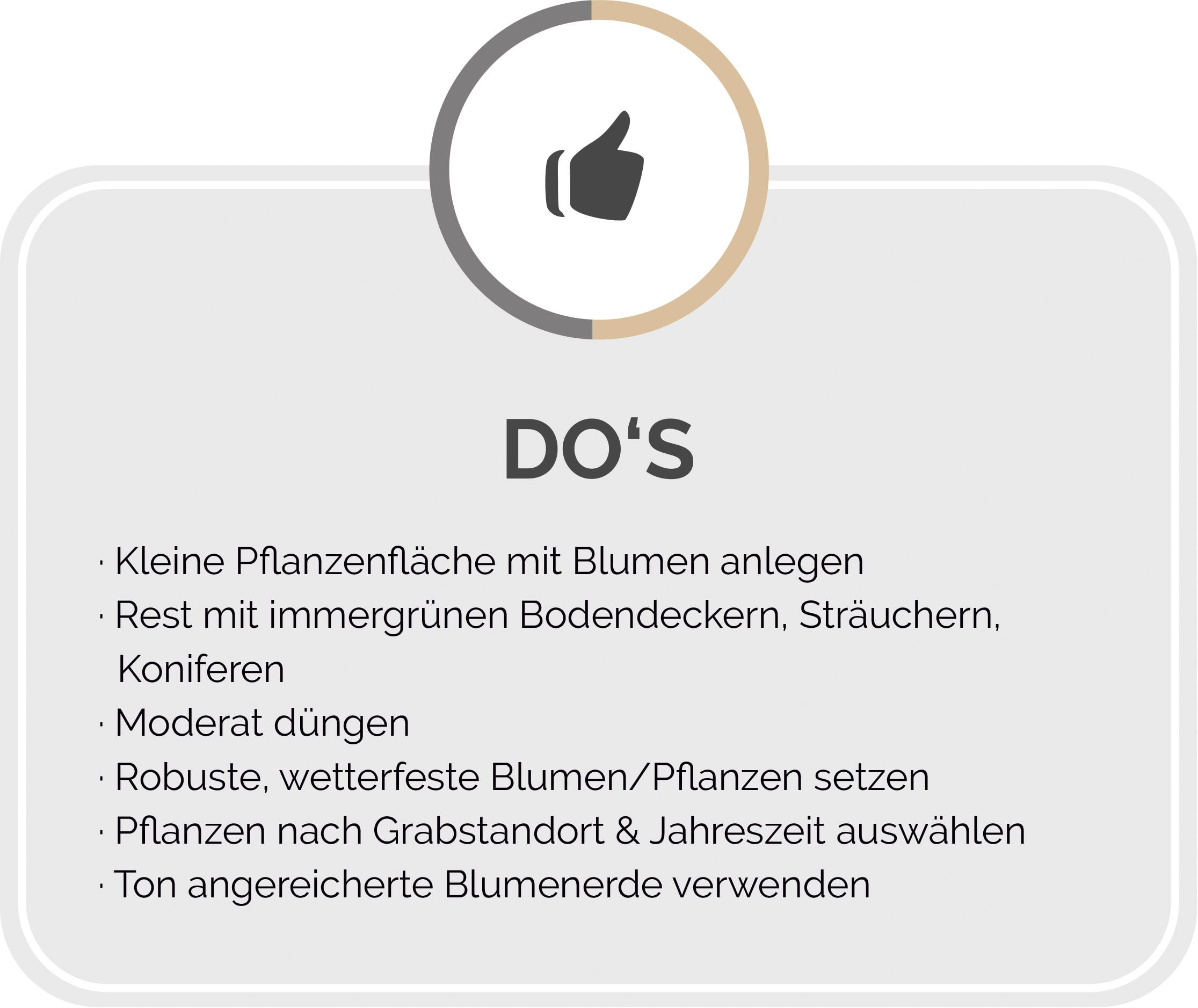 Empfehlenswertes bei der Grabmalbepflanzung