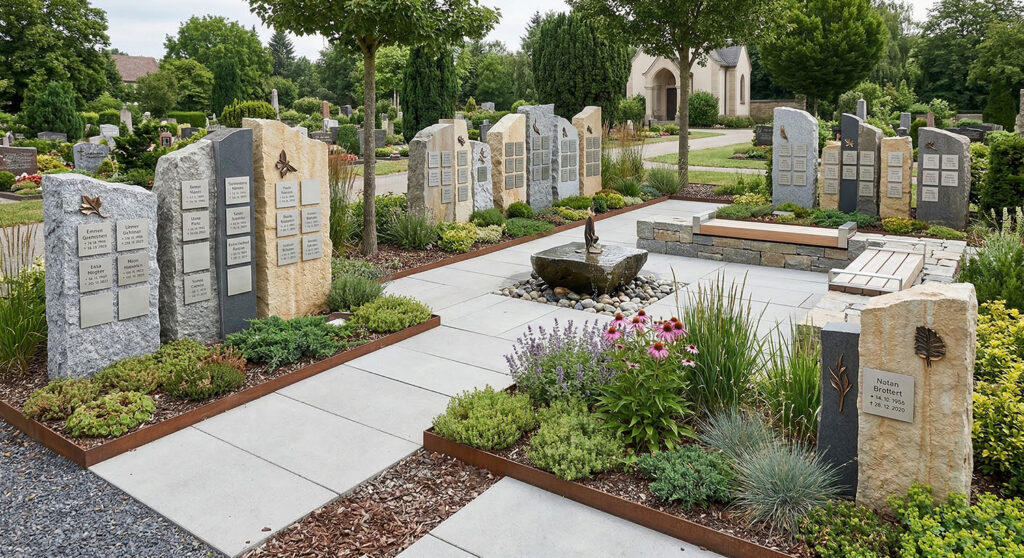 Urnen Gemeinschaftsgrab Urnengemeinschaftsanlage Anlage mit Umfeldgestaltung