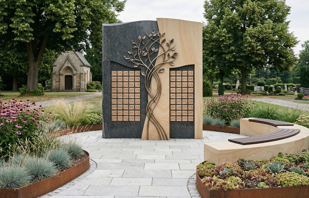 Urnenwand als Gemeinschaftsgrabstein 