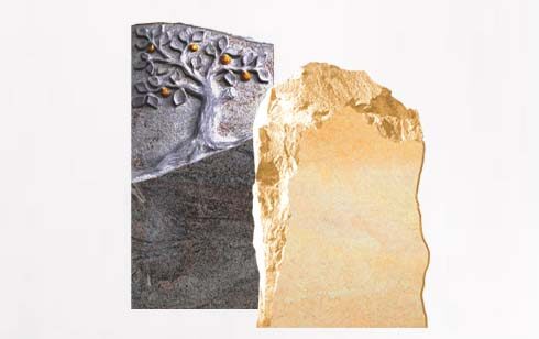 Urnengrabsteine - Stehende Urnengrabsteine & Urnengrabanlagen aus Naturstein