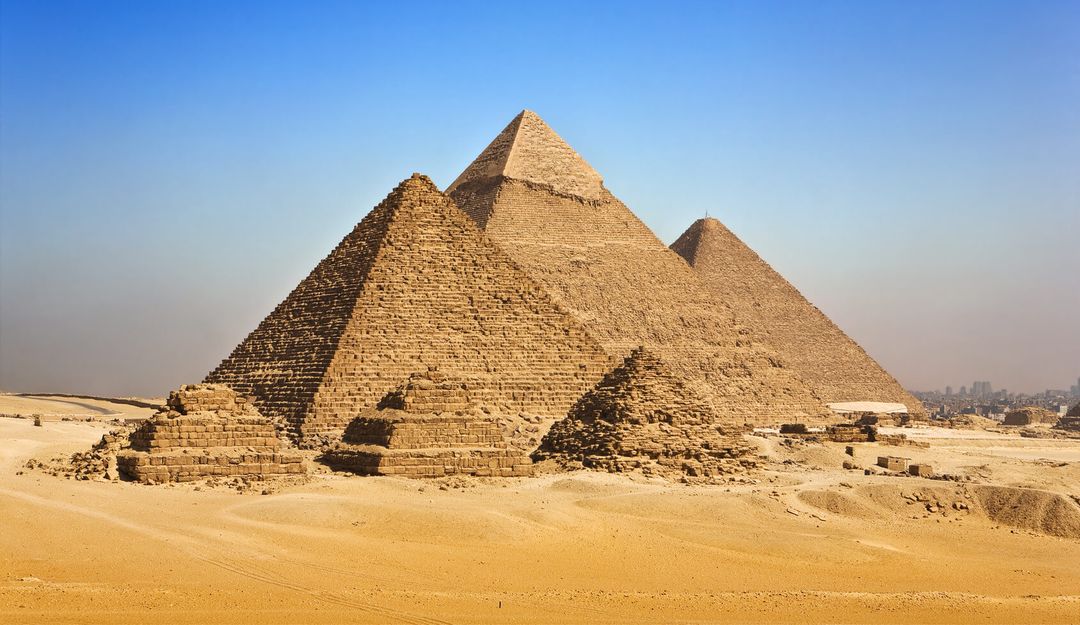 Die Pyramiden von Mykerinos, Chephren und Cheops. | © WitR
