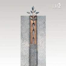 Antiqua STILVOLLER GRABSTEIN EINZELGRAB MIT BRONZE BAUM