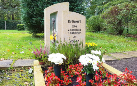 Rügen Binz Friedhof Einzelgrabmal Krönert