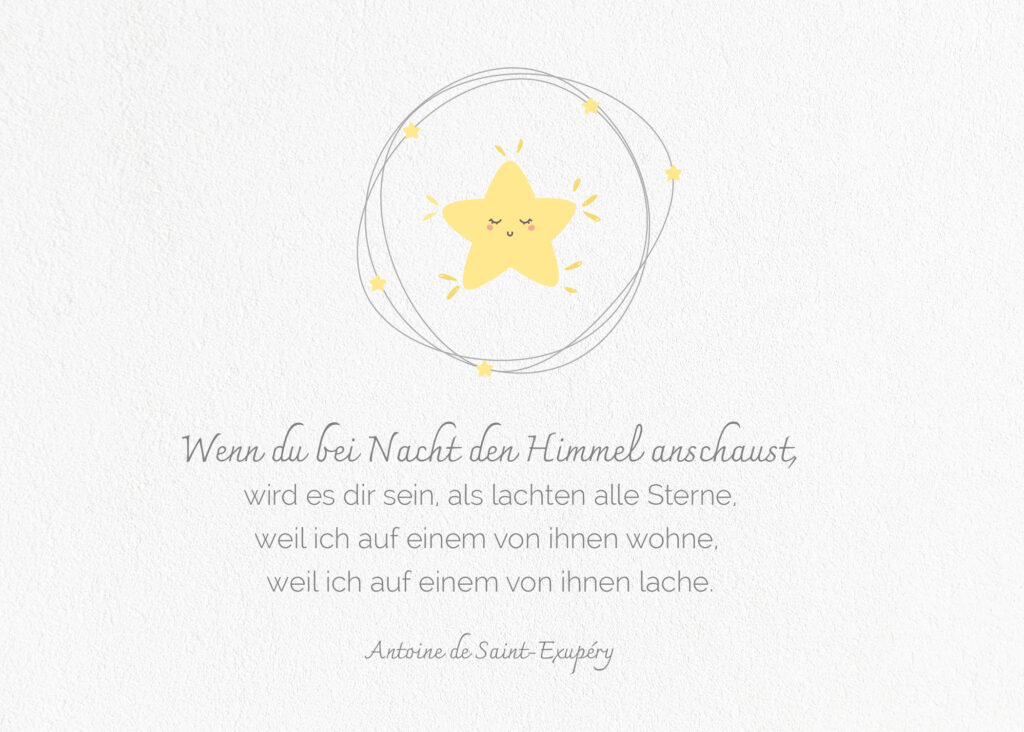 Schöne Sternenkinder Sprüche zum Versenden - Sternenkinder Trauerkarten für WhatsApp, Facebook & Co mit Zitaten & Gedichten