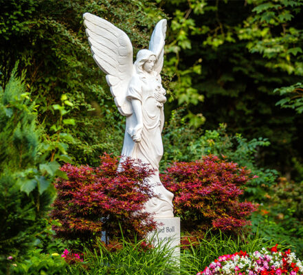 Heidelberg Bergfriedhof Familiengrab mit Marmorengel Familie Boll