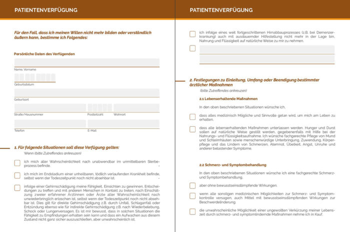 Patientenverfügung - Vorschau