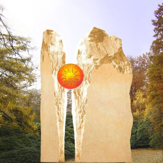 MAJESTROSO - Grabstein mit Sonnenglas