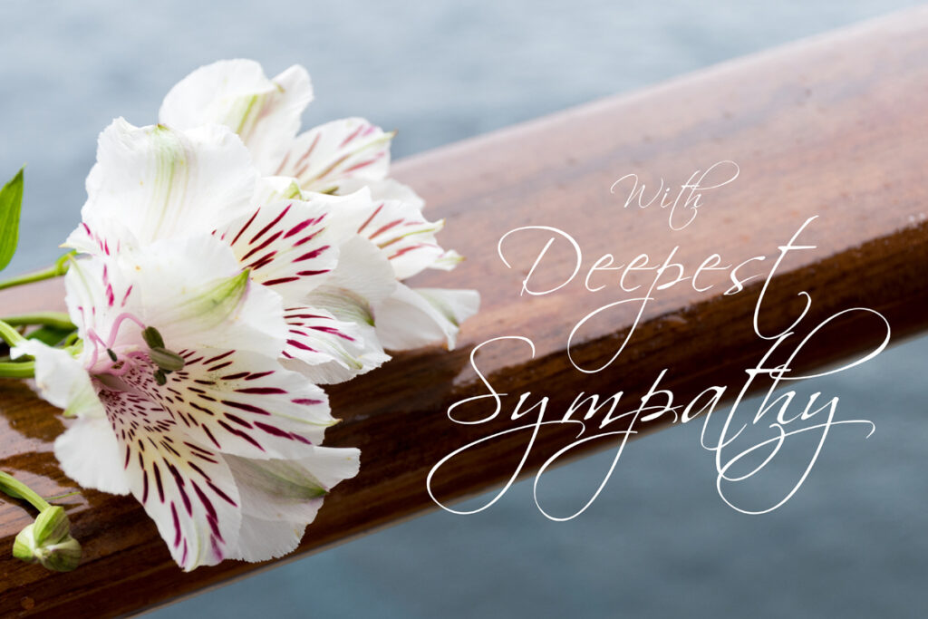 Digitale Beileidskarte mit englischem Spruch: My deep sympathy.