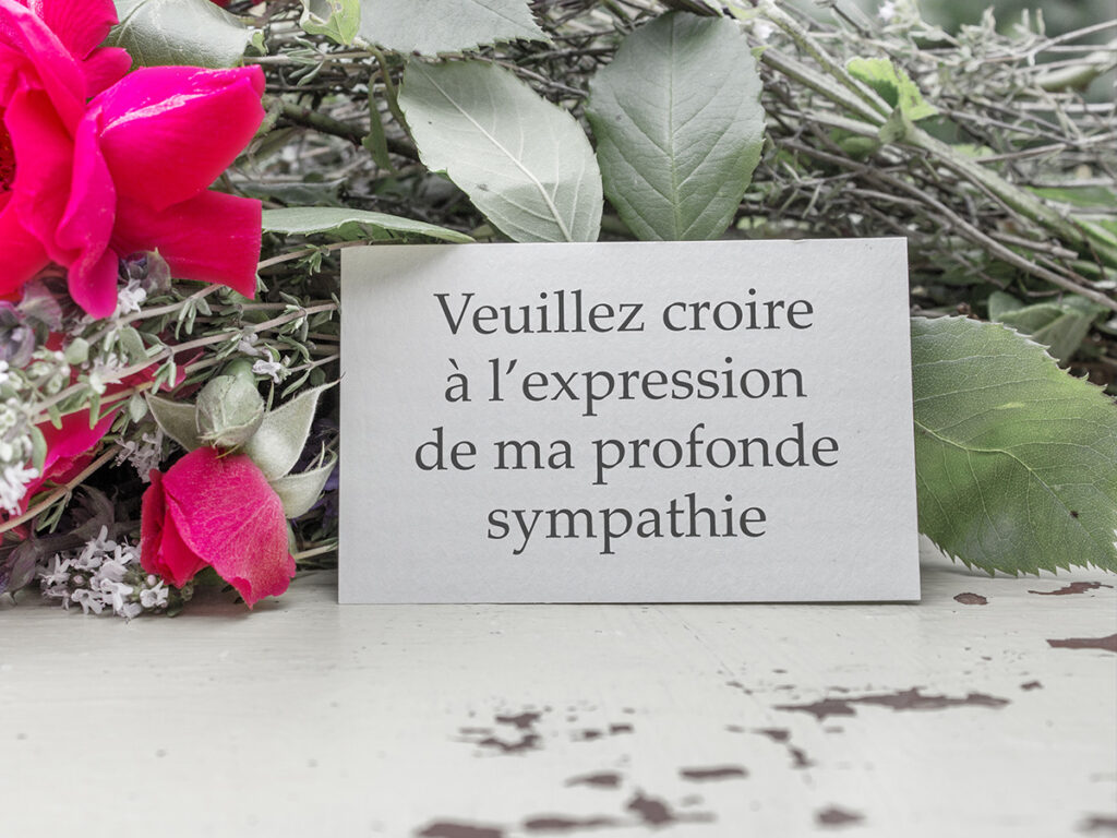 Veuillez croire à l'expression de ma profonde sympathie