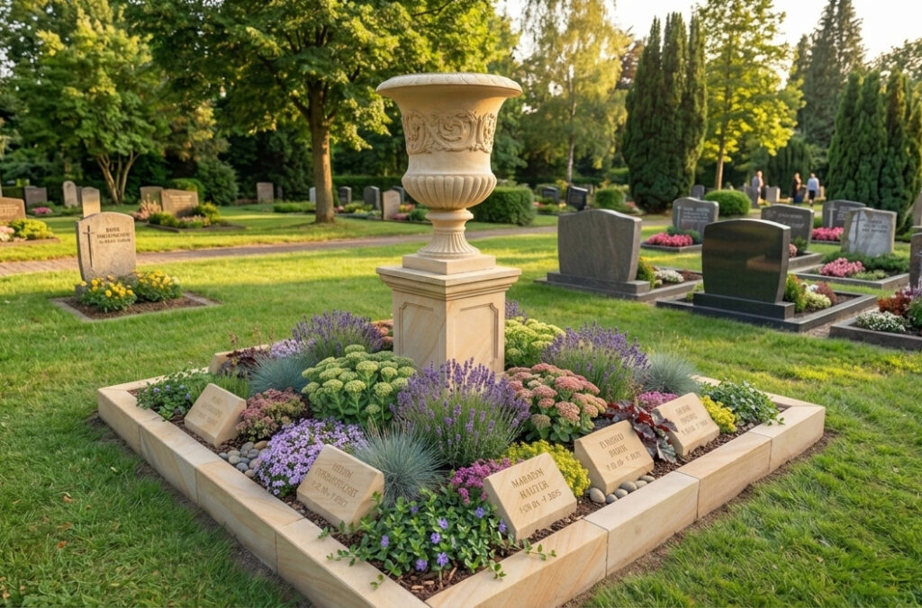 Klassische Urnengrabanlage als Gemeinschaftsgrabsätte für Urnen Urnengemeinschaftsanlage
