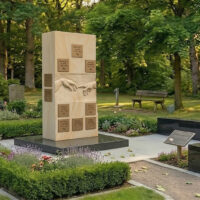 Grabstätte für ein Urnen-Gemeinschaftsgrab in modernem Design mit Grabgestaltung