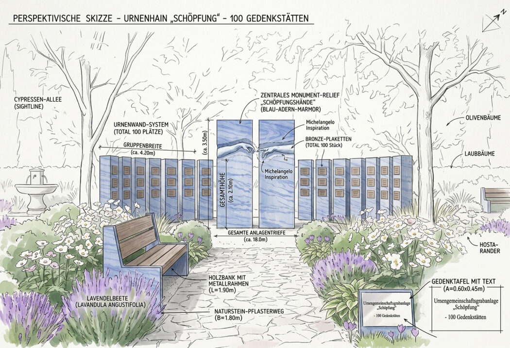 Urnengemeinschaftsanlage mit Urnenstelen
