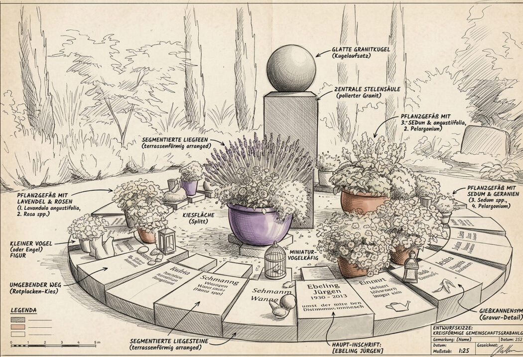 Urne Gemeinschaftsgrabstätte gestalten 