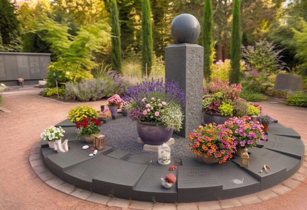 Gemeinschaftsgrab gestalten mit Urnenstele